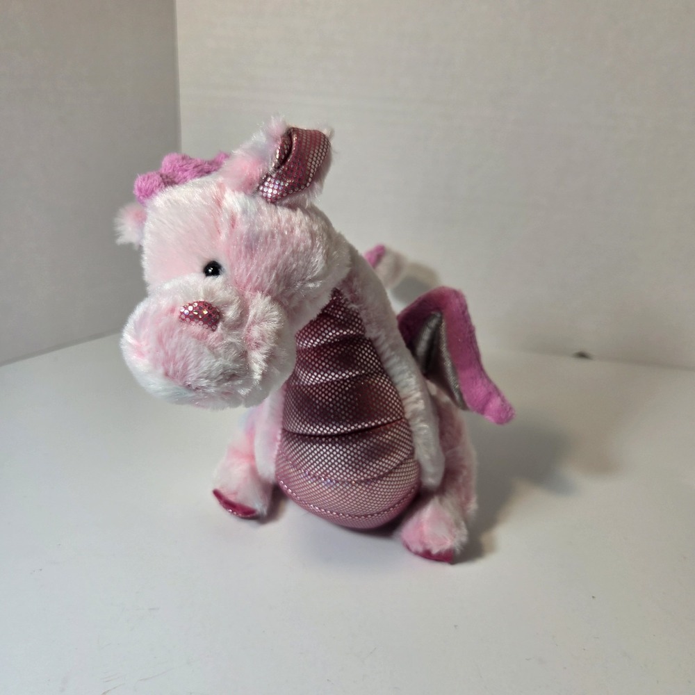 Retired Ganz Webkinz Whimsy Dragon HM156 Sparkly Pink PLUSH 11" NO CODE